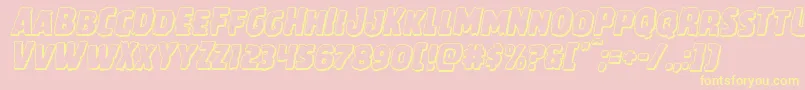 Howlinmadshadowital Font – Yellow Fonts on Pink Background