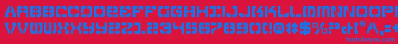 VyperCondensed Font – Blue Fonts on Red Background