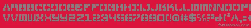 フォントVyperCondensed – 赤い背景に灰色の文字
