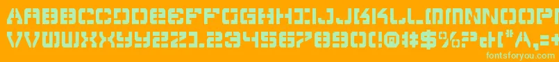 VyperCondensed Font – Green Fonts on Orange Background