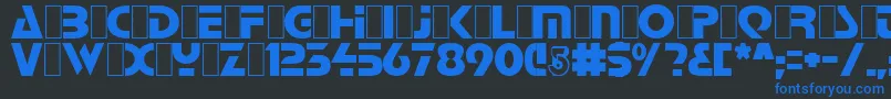 Babind Font – Blue Fonts on Black Background