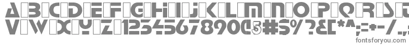 Babind-fontti – harmaat kirjasimet valkoisella taustalla