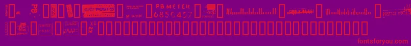 DeadLetterOfficeSeventeen Font – Red Fonts on Purple Background