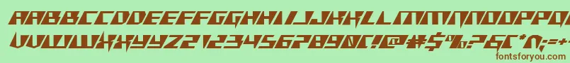 Xracerexpand Font – Brown Fonts on Green Background