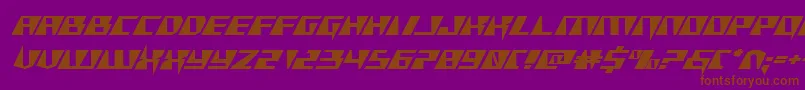 Xracerexpand Font – Brown Fonts on Purple Background