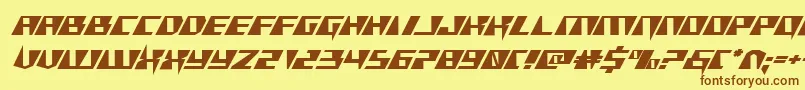 Xracerexpand Font – Brown Fonts on Yellow Background