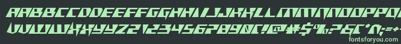 Xracerexpand-fontti – vihreät fontit mustalla taustalla