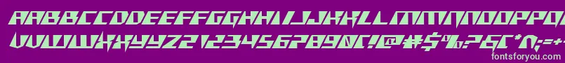 Xracerexpand Font – Green Fonts on Purple Background