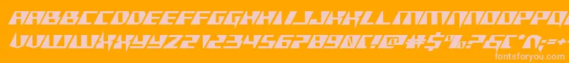 Xracerexpand Font – Pink Fonts on Orange Background