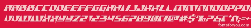 Xracerexpand Font – Pink Fonts on Red Background