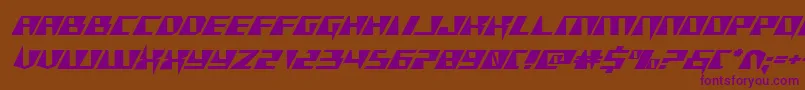 Xracerexpand Font – Purple Fonts on Brown Background