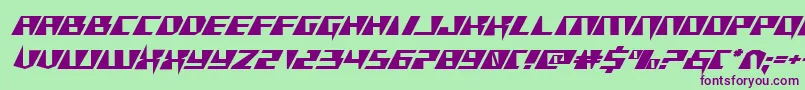 Xracerexpand Font – Purple Fonts on Green Background