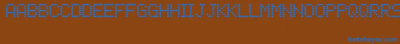 Шрифт Lcdphone – синие шрифты на коричневом фоне