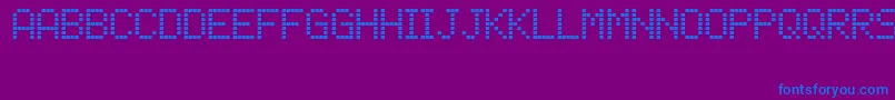 Lcdphone Font – Blue Fonts on Purple Background