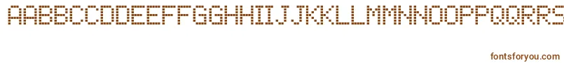 Lcdphone Font – Brown Fonts on White Background