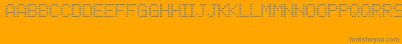 Lcdphone Font – Gray Fonts on Orange Background