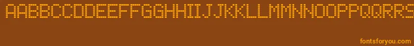 Lcdphone Font – Orange Fonts on Brown Background