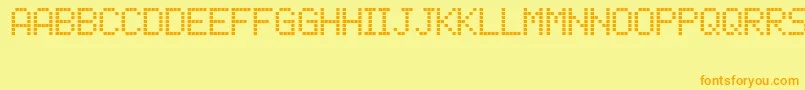 Lcdphone Font – Orange Fonts on Yellow Background