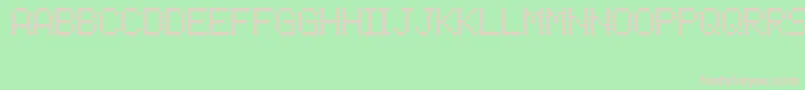 Lcdphone Font – Pink Fonts on Green Background