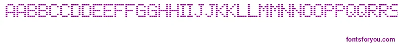 Lcdphone-Schriftart – Violette Schriften auf weißem Hintergrund