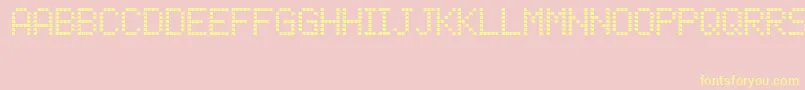 Lcdphone Font – Yellow Fonts on Pink Background