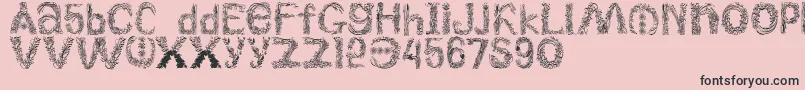 Plantsletters Font – Black Fonts on Pink Background