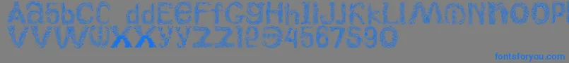 Plantsletters Font – Blue Fonts on Gray Background