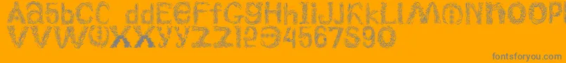 Plantsletters Font – Gray Fonts on Orange Background