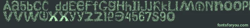 Plantsletters Font – Green Fonts on Black Background