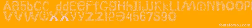 Plantsletters Font – Pink Fonts on Orange Background