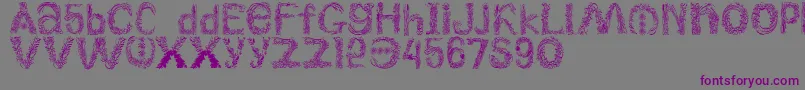 Plantsletters Font – Purple Fonts on Gray Background