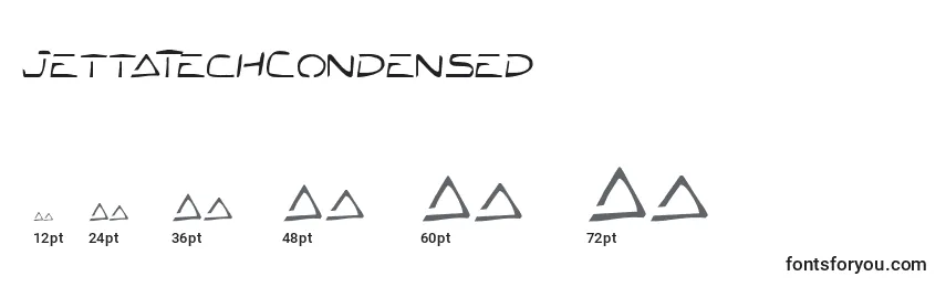 JettaTechCondensed Font Sizes