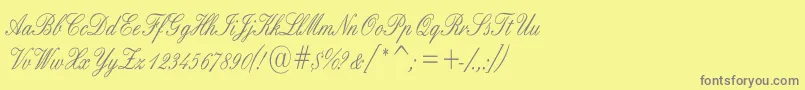 EnglishCn Font – Gray Fonts on Yellow Background