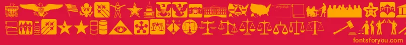 Laworder Font – Orange Fonts on Red Background