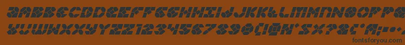 Zoomrunnerital Font – Black Fonts on Brown Background