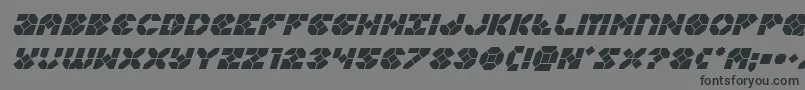 Zoomrunnerital Font – Black Fonts on Gray Background