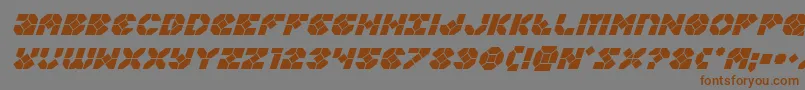 Zoomrunnerital Font – Brown Fonts on Gray Background