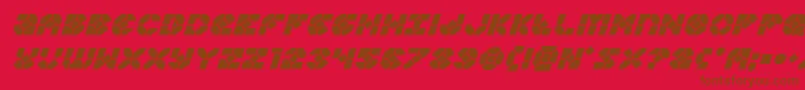 Шрифт Zoomrunnerital – коричневые шрифты на красном фоне