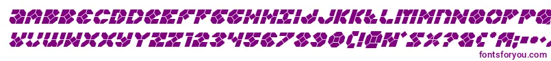 フォントZoomrunnerital – 紫色のフォント