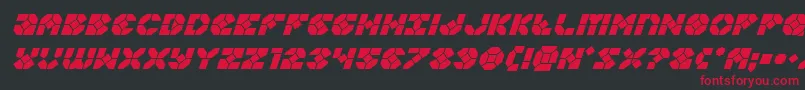 Zoomrunnerital Font – Red Fonts on Black Background