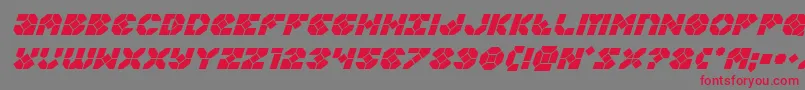Zoomrunnerital Font – Red Fonts on Gray Background