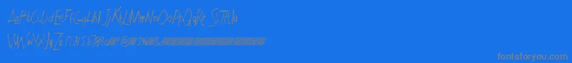 Czcionka Faultlinedt – szare czcionki na niebieskim tle