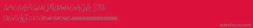 Faultlinedt Font – Gray Fonts on Red Background