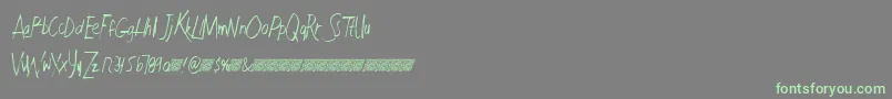 Weitere Informationen zur Faultlinedt-Schriftart Faultlinedt-Schriftart – Grüne Schriften auf grauem Hintergrund