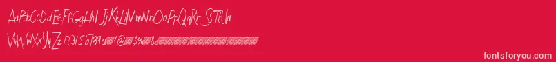 フォントFaultlinedt – 赤い背景にピンクのフォント