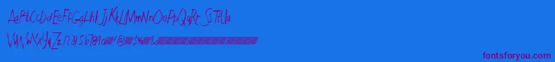 Faultlinedt-fontti – violetit fontit sinisellä taustalla