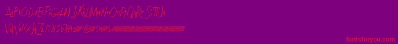 Faultlinedt Font – Red Fonts on Purple Background