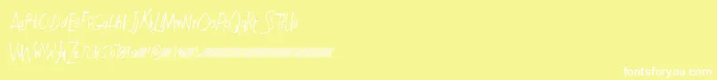 Faultlinedt Font – White Fonts on Yellow Background