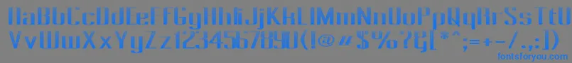 フォントPecot013 – 灰色の背景に青い文字