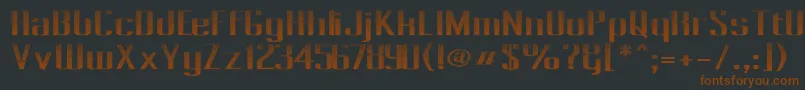 Pecot013 Font – Brown Fonts on Black Background